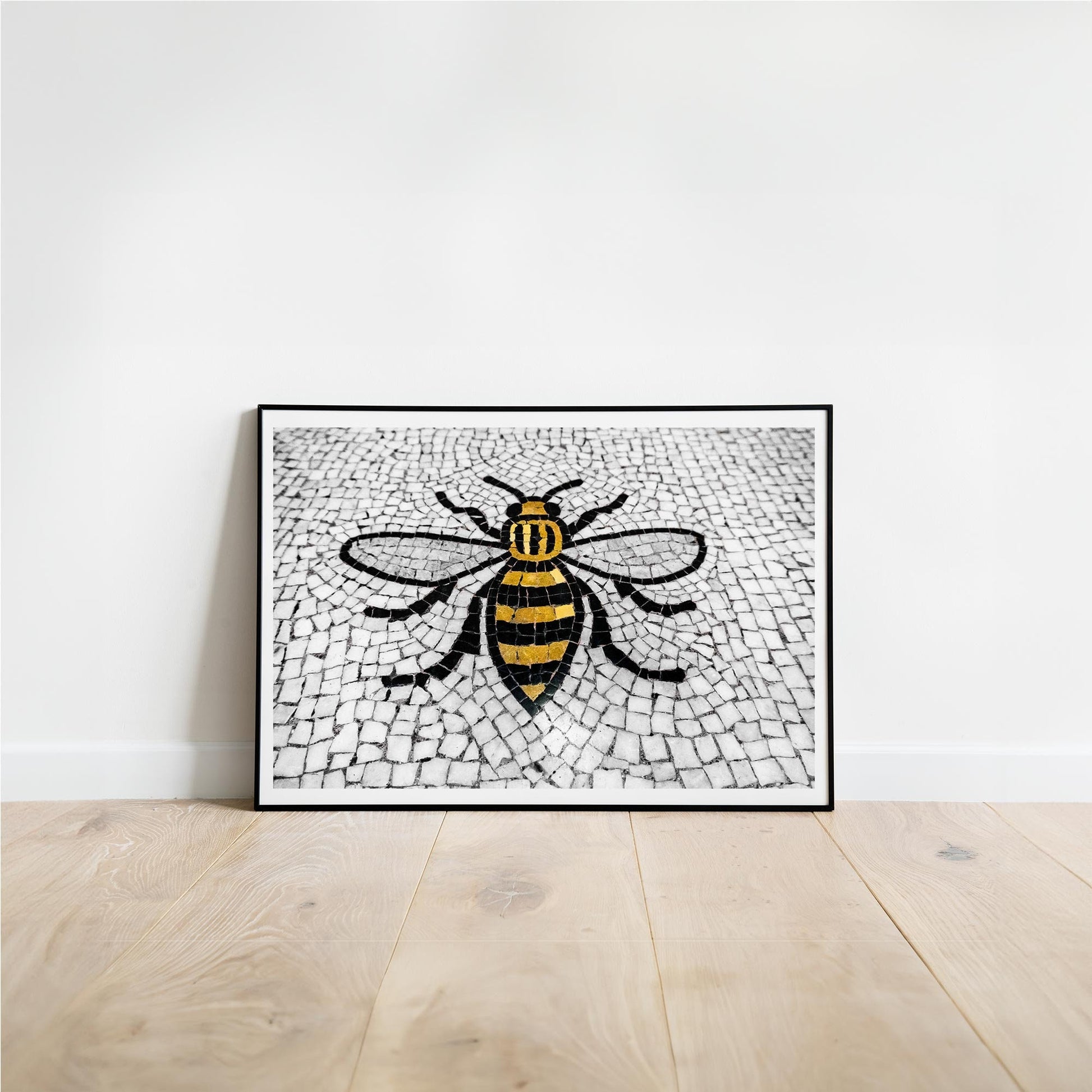 Manchester Worker Bee Mosaic Mancunian Fine Art Print, Manchester Town Hall Iconic Symbol, A4, A3, A2