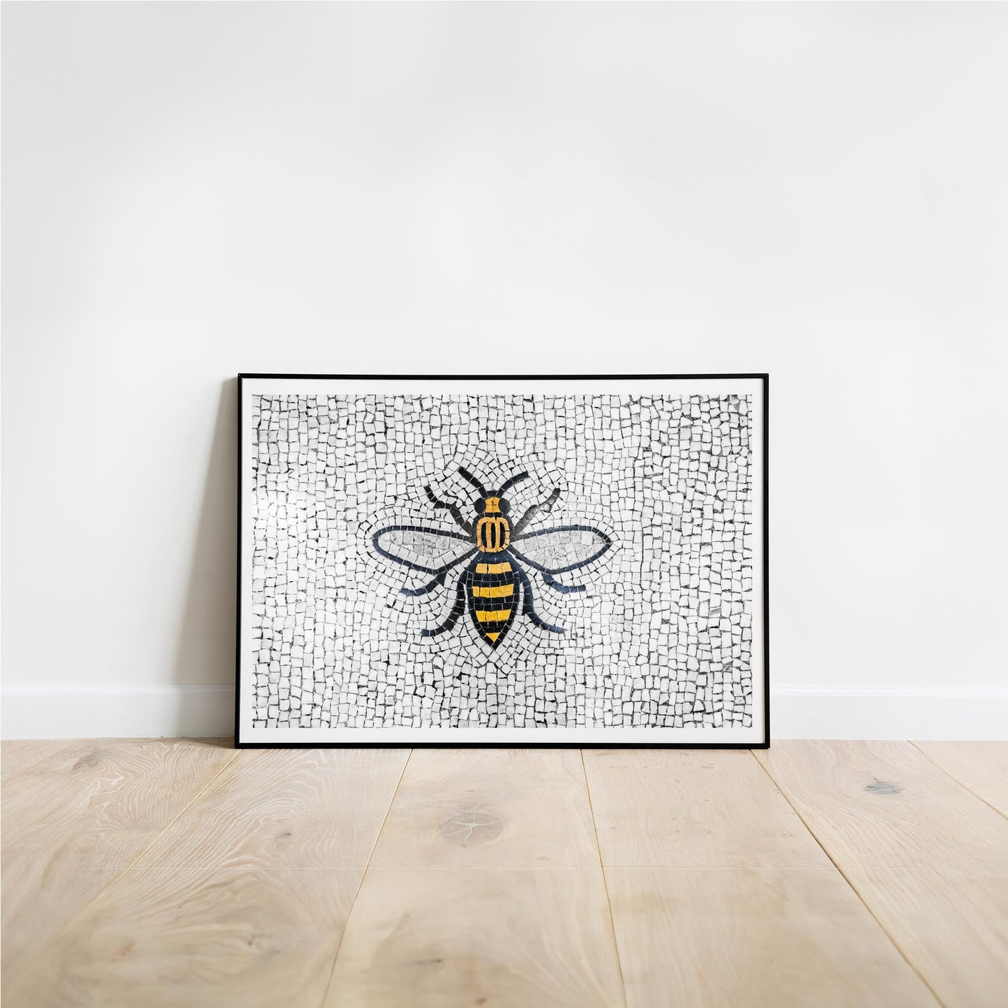 Manchester Worker Bee Mosaic Mancunian Fine Art Print, Manchester Town Hall Iconic Symbol, A4, A3, A2