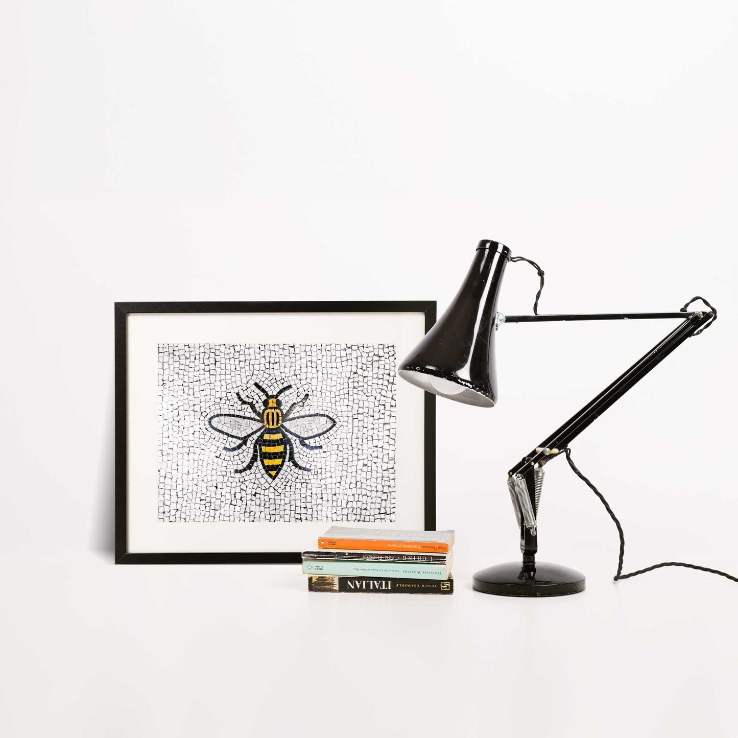 Manchester Worker Bee Mosaic Mancunian Fine Art Print, Manchester Town Hall Iconic Symbol, A4, A3, A2