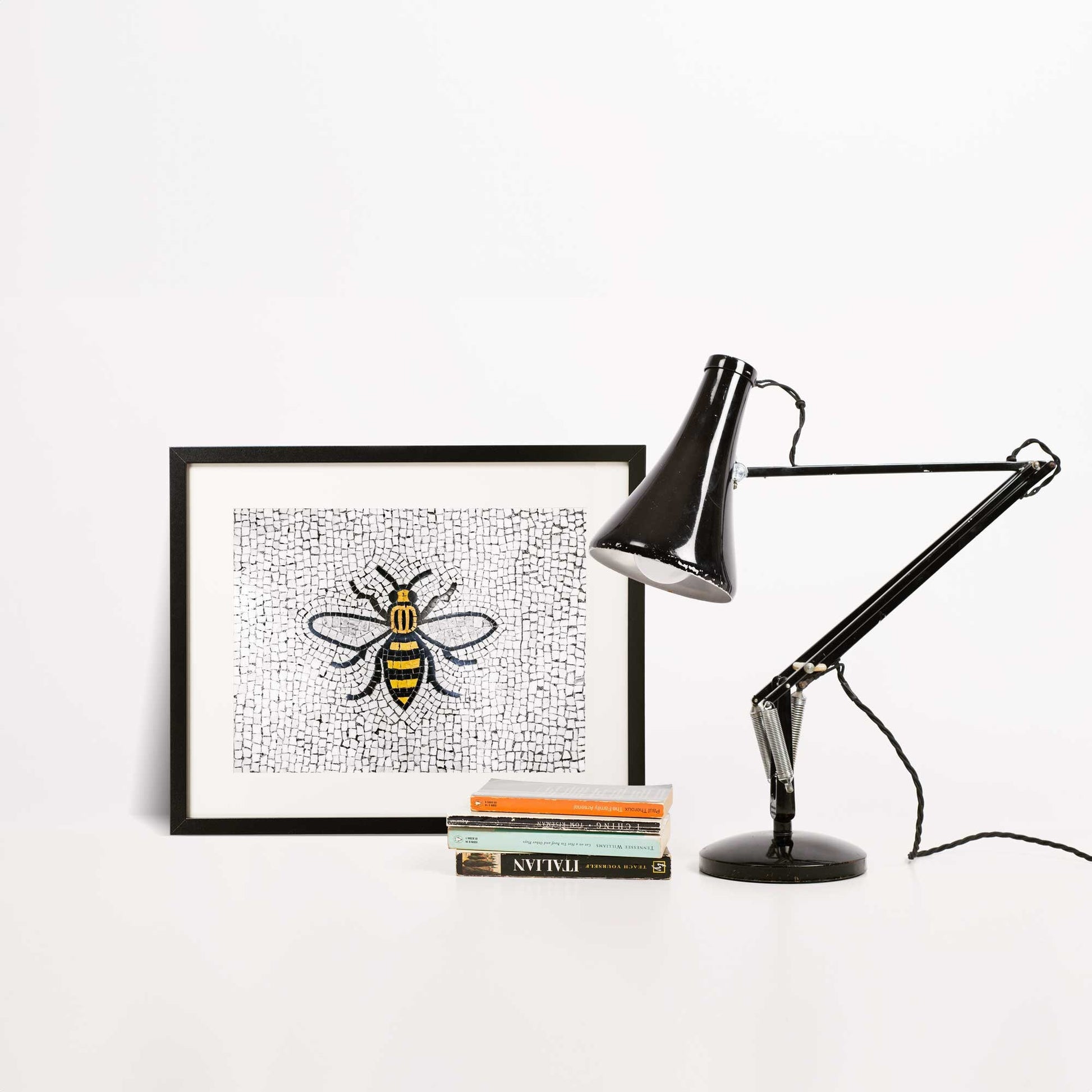 Manchester Worker Bee Mosaic Mancunian Fine Art Print, Manchester Town Hall Iconic Symbol, A4, A3, A2