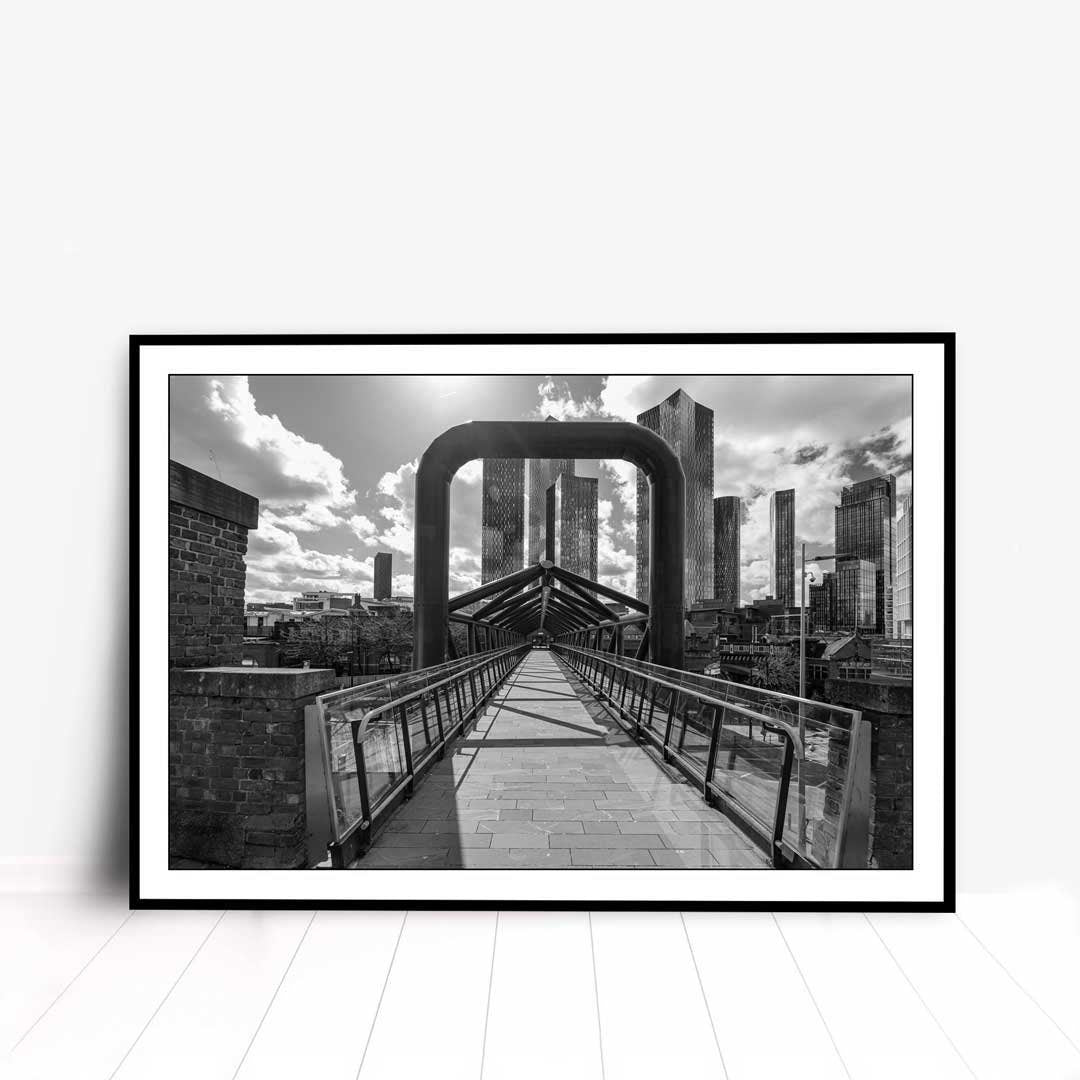 Black and White Manchester, Urban Industrial Architecture Print, Unframed, Print Art, Wall Decor, Contemporary, Modern Photography