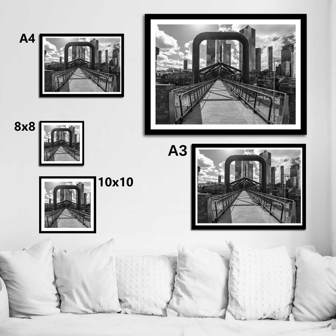 Black and White Manchester, Urban Industrial Architecture Print, Unframed, Print Art, Wall Decor, Contemporary, Modern Photography