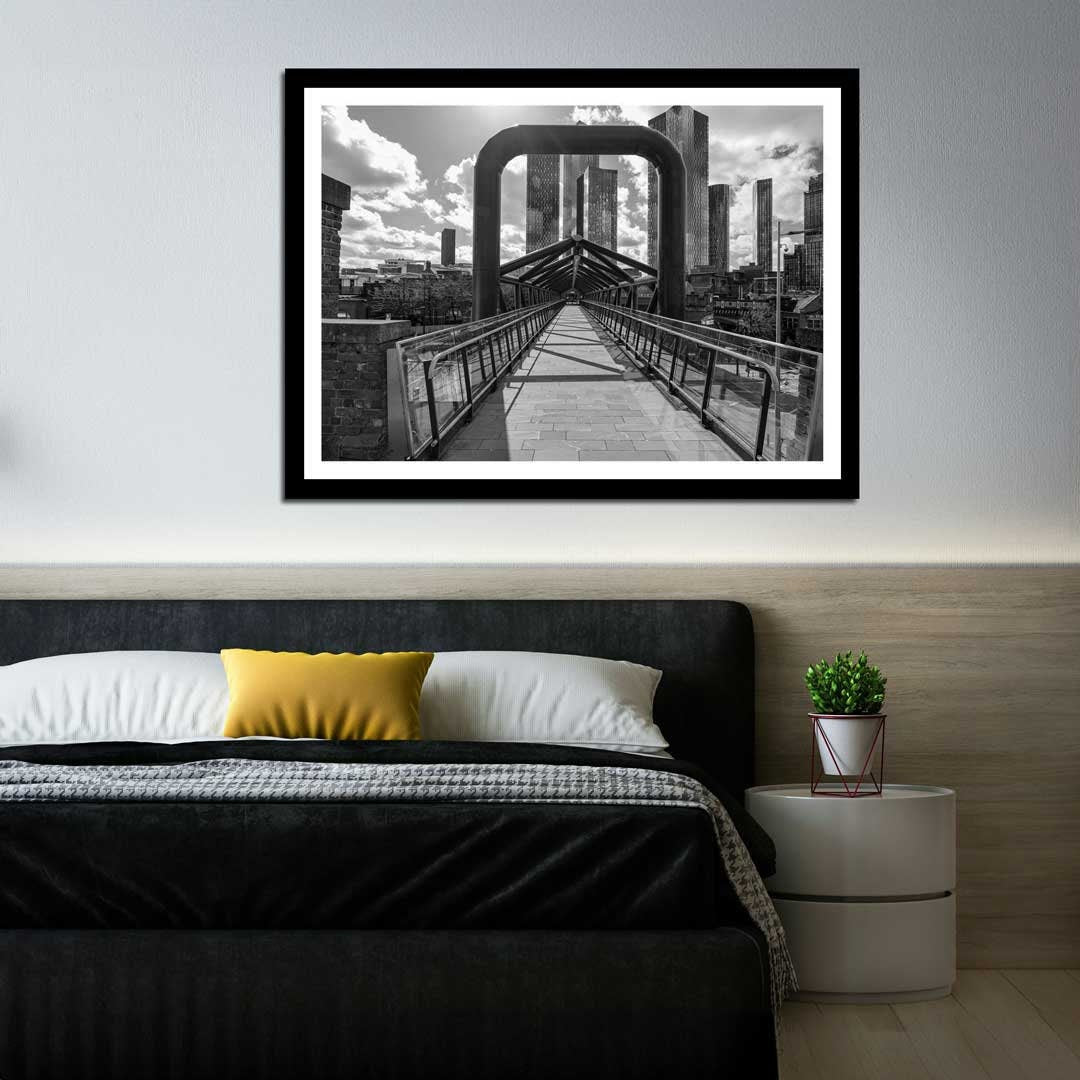 Black and White Manchester, Urban Industrial Architecture Print, Unframed, Print Art, Wall Decor, Contemporary, Modern Photography