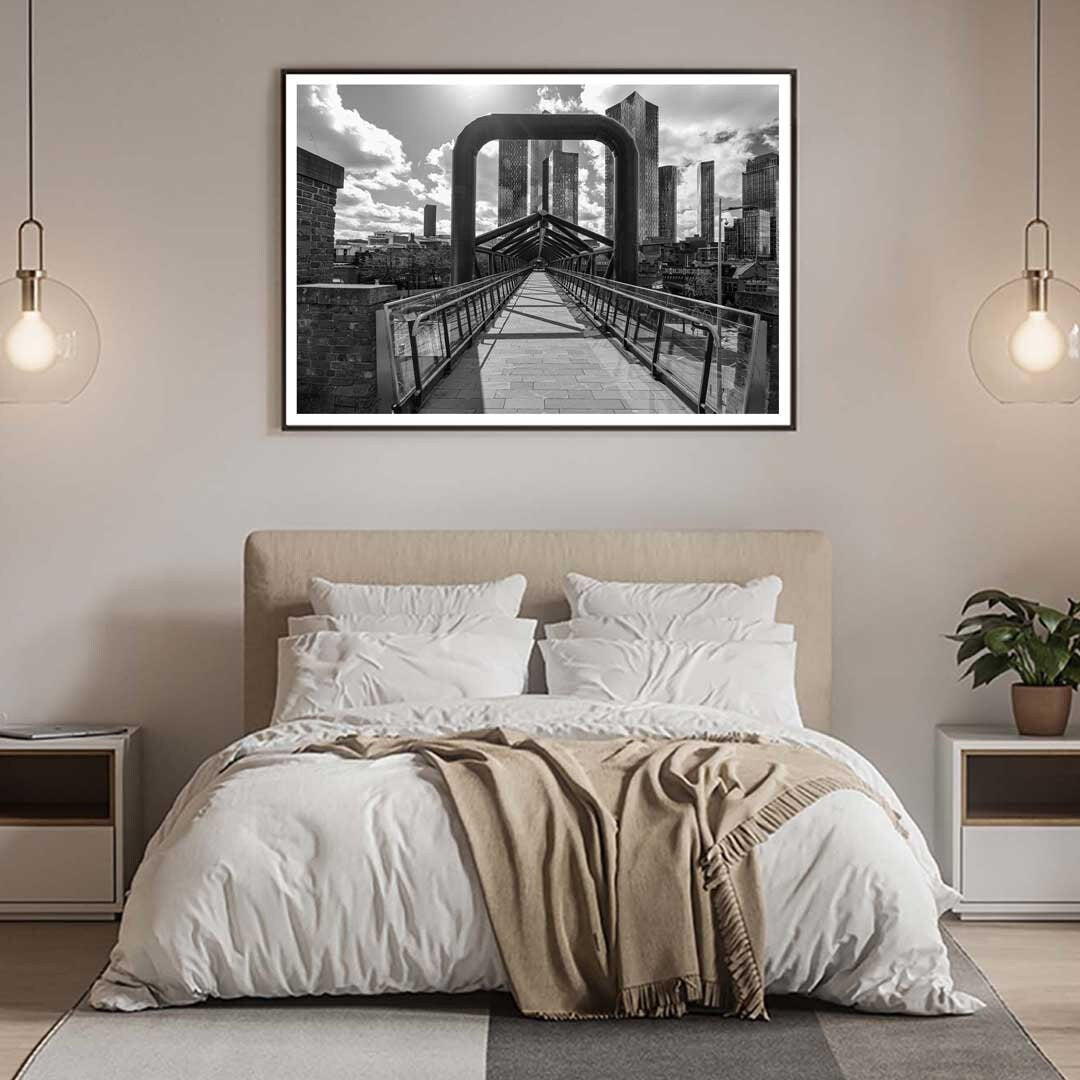 Black and White Manchester, Urban Industrial Architecture Print, Unframed, Print Art, Wall Decor, Contemporary, Modern Photography