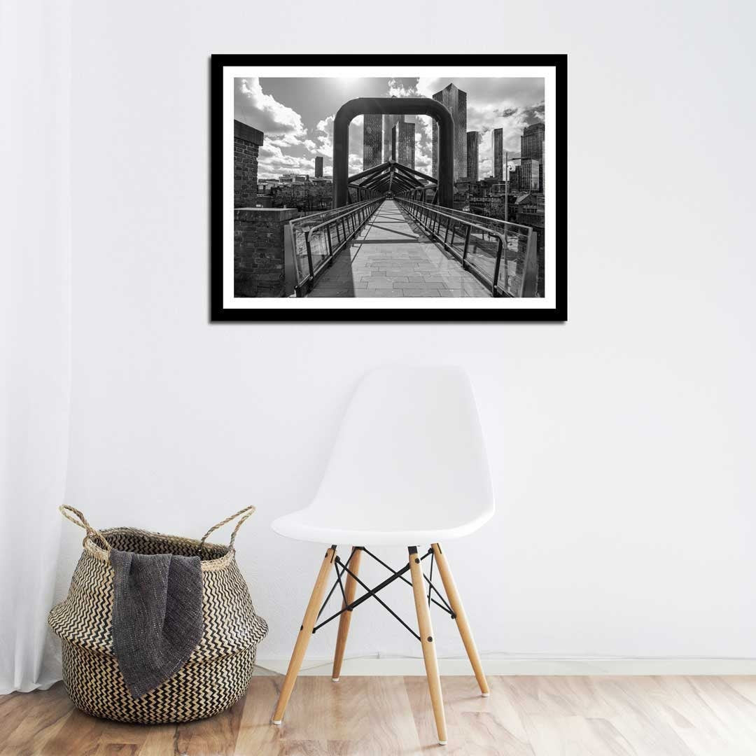 Black and White Manchester, Urban Industrial Architecture Print, Unframed, Print Art, Wall Decor, Contemporary, Modern Photography