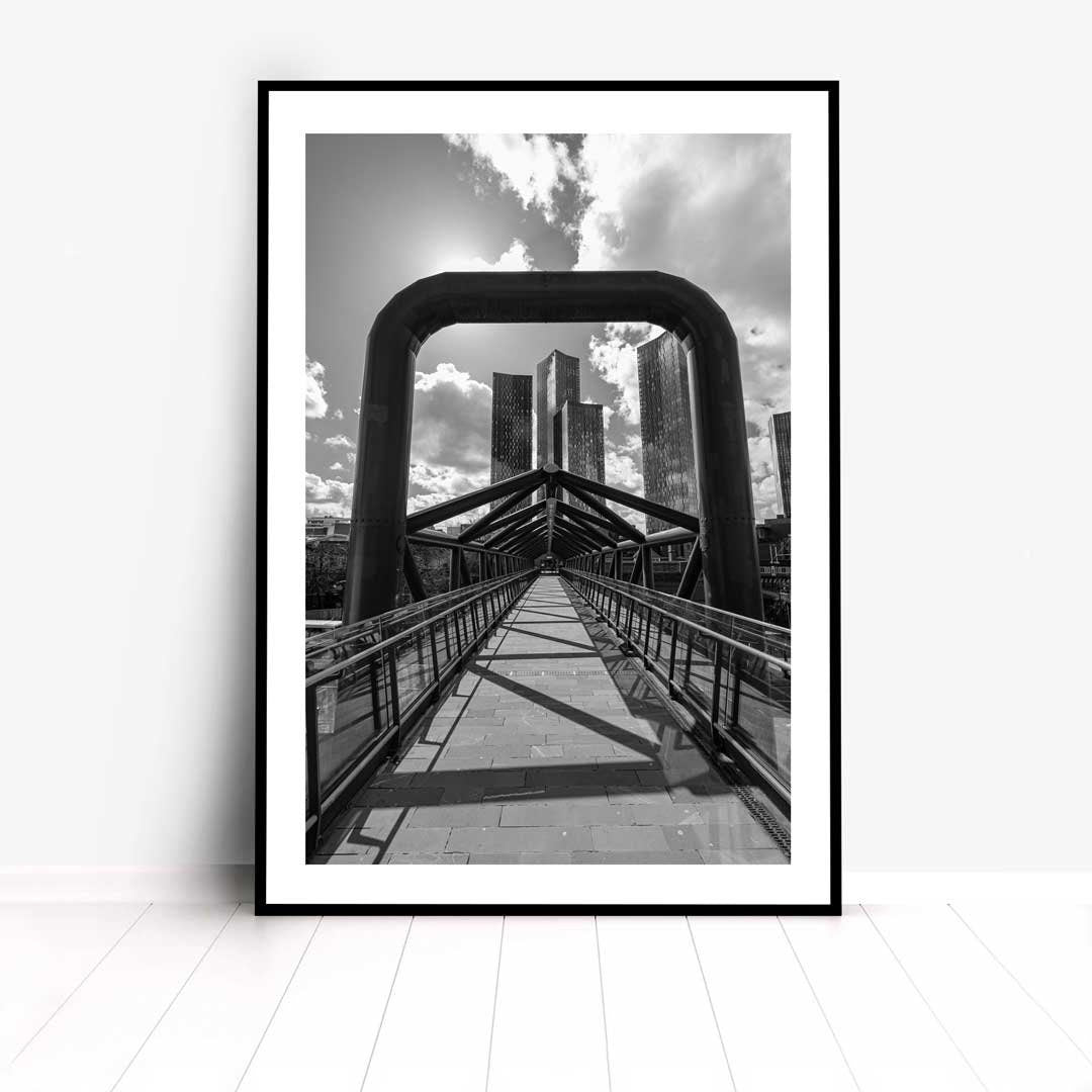 Black and White Manchester, Urban Industrial Architecture Print, Unframed, Print Art, Wall Decor, Contemporary, Modern Photography