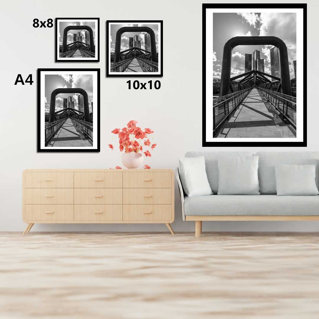 Black and White Manchester, Urban Industrial Architecture Print, Unframed, Print Art, Wall Decor, Contemporary, Modern Photography