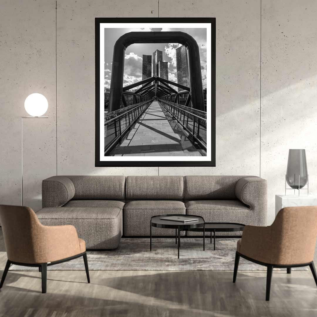 Black and White Manchester, Urban Industrial Architecture Print, Unframed, Print Art, Wall Decor, Contemporary, Modern Photography