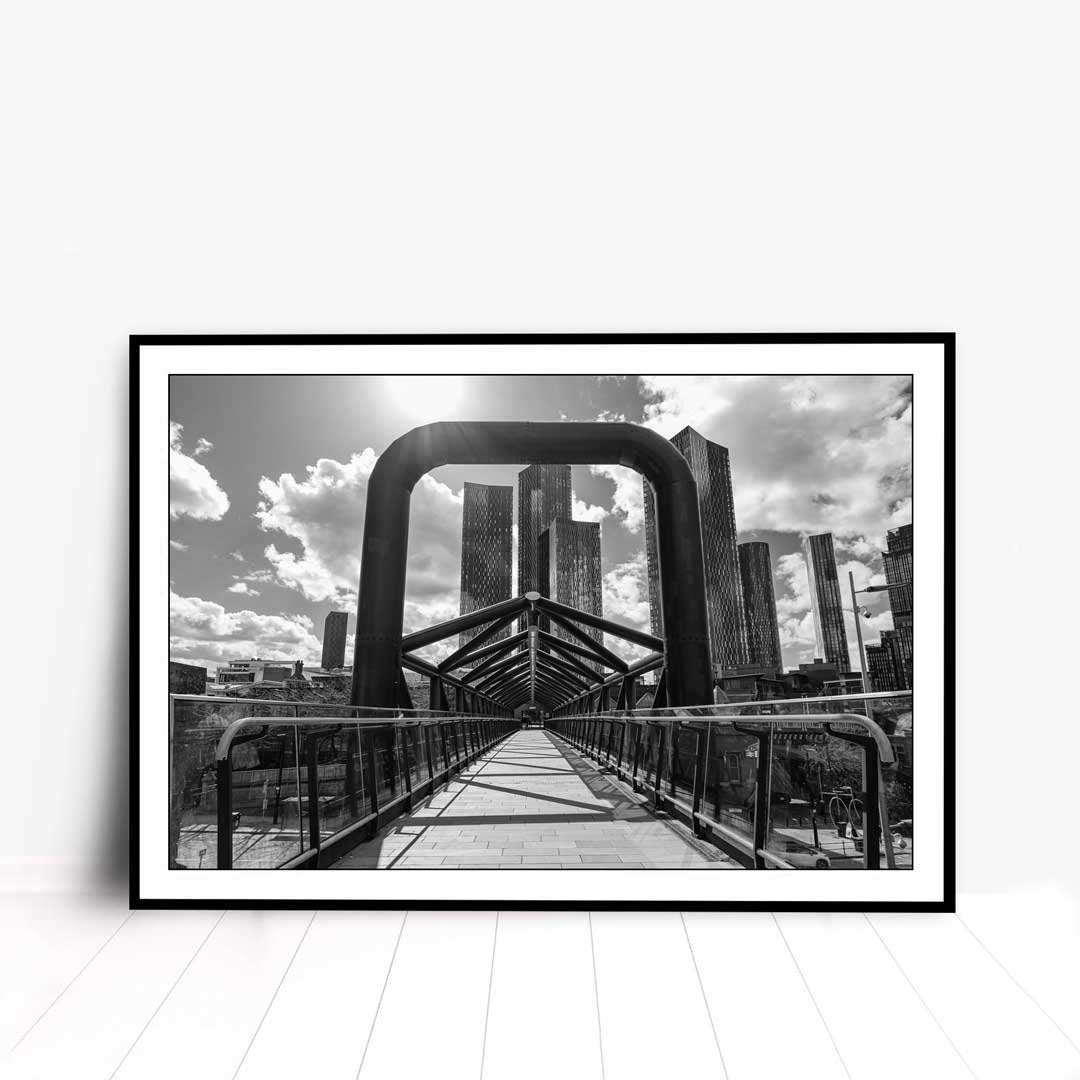 Black and White Manchester, Urban Industrial Architecture Print, Unframed, Print Art, Wall Decor, Contemporary, Modern Photography