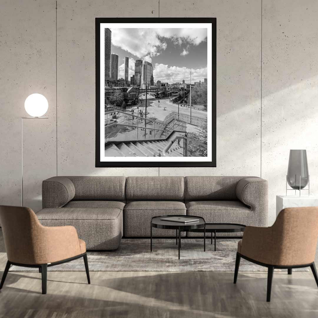 Black and White Manchester, Urban Industrial Architecture Print, Unframed, Print Art, Wall Decor, Contemporary, Modern Photography