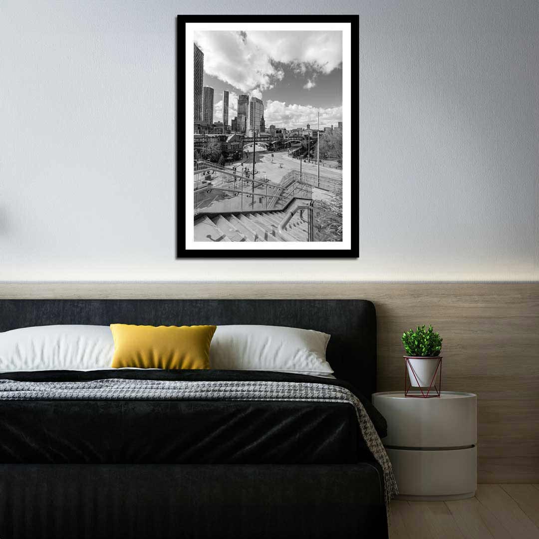 Black and White Manchester, Urban Industrial Architecture Print, Unframed, Print Art, Wall Decor, Contemporary, Modern Photography