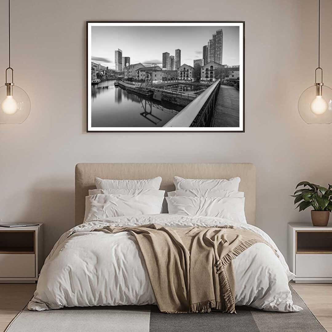 Black and White Manchester, Urban Industrial Architecture Print, Unframed, Print Art, Wall Decor, Contemporary, Modern Photography