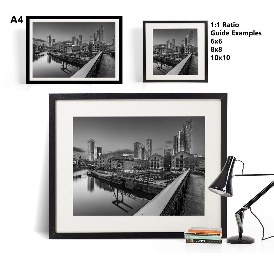 Black and White Manchester, Urban Industrial Architecture Print, Unframed, Print Art, Wall Decor, Contemporary, Modern Photography