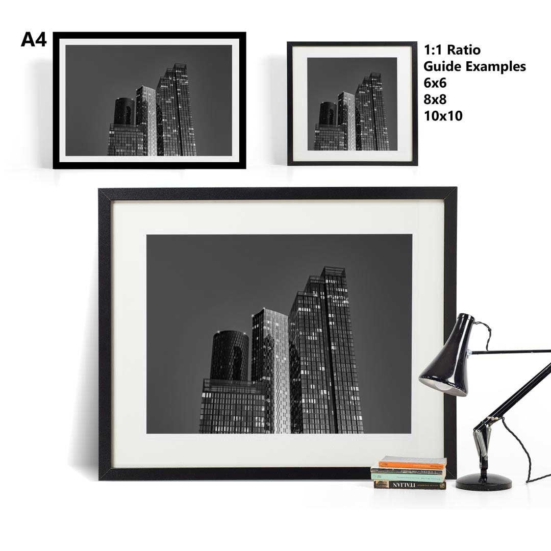 Black and White Cityscape, Manchester Contemporary Modern Photography, Urban Industrial Architecture Print, Unframed, Print Art, Wall Decor,