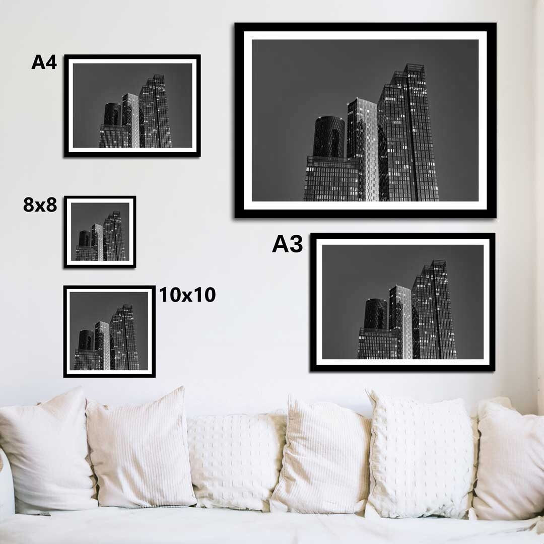 Black and White Cityscape, Manchester Contemporary Modern Photography, Urban Industrial Architecture Print, Unframed, Print Art, Wall Decor,