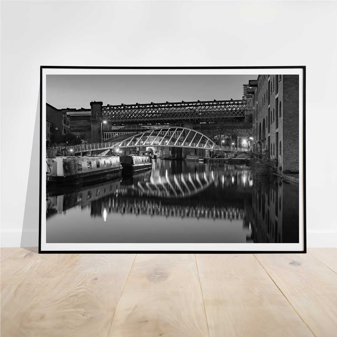 Black and White Cityscape, Manchester Contemporary Modern Photography, Urban Industrial Architecture Print, Unframed, Print Art, Wall Decor