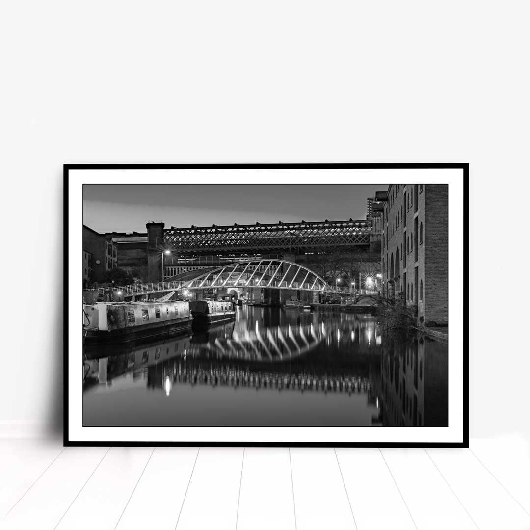 Black and White Cityscape, Manchester Contemporary Modern Photography, Urban Industrial Architecture Print, Unframed, Print Art, Wall Decor