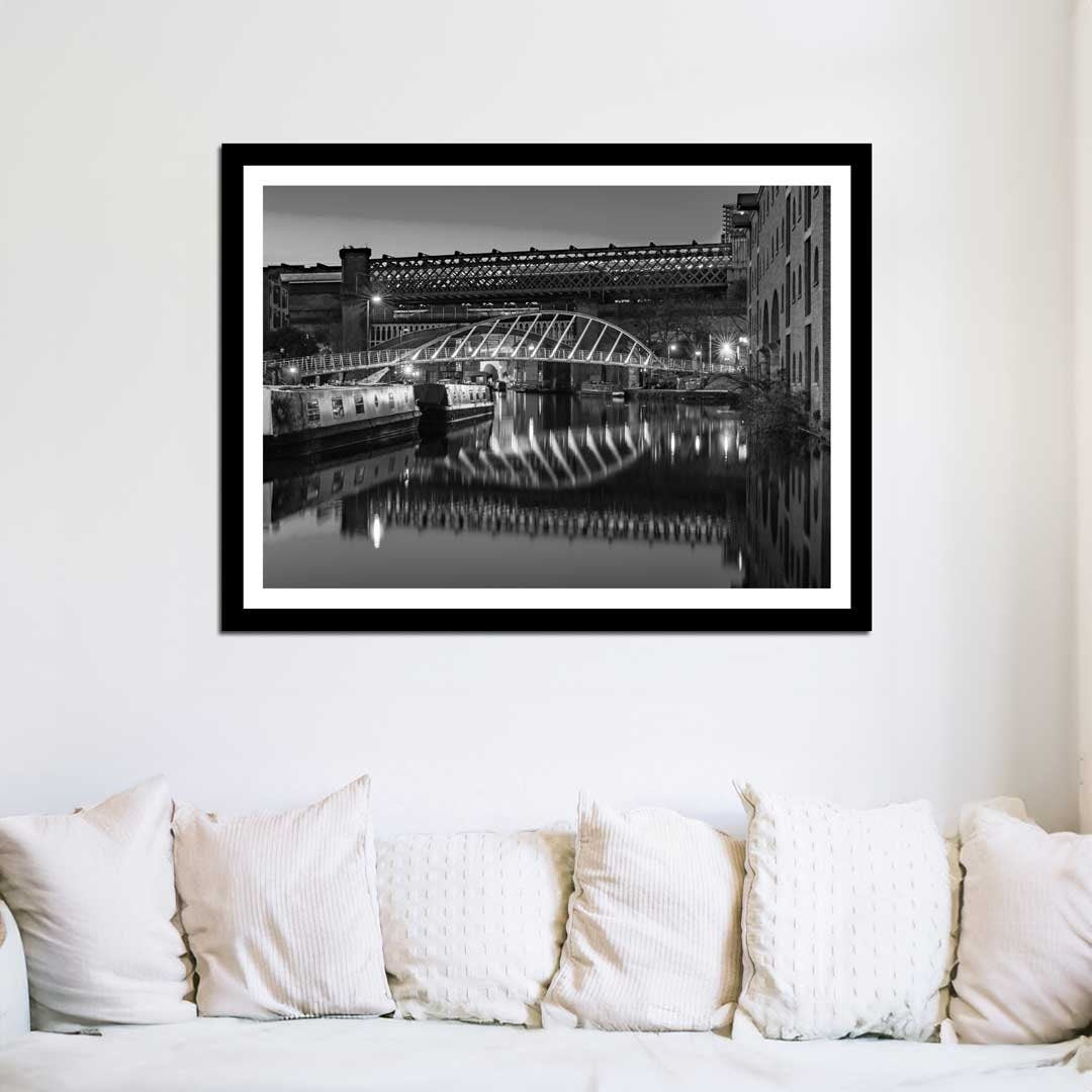 Black and White Cityscape, Manchester Contemporary Modern Photography, Urban Industrial Architecture Print, Unframed, Print Art, Wall Decor