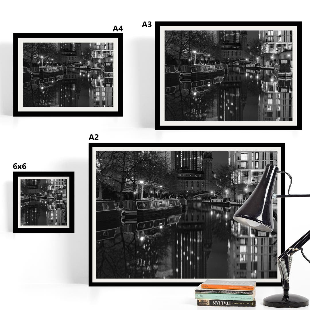 Black and White Manchester Urban Industrial Architecture Print, Contemporary Modern Photography, Unframed, Wall Decor, Living Room Art
