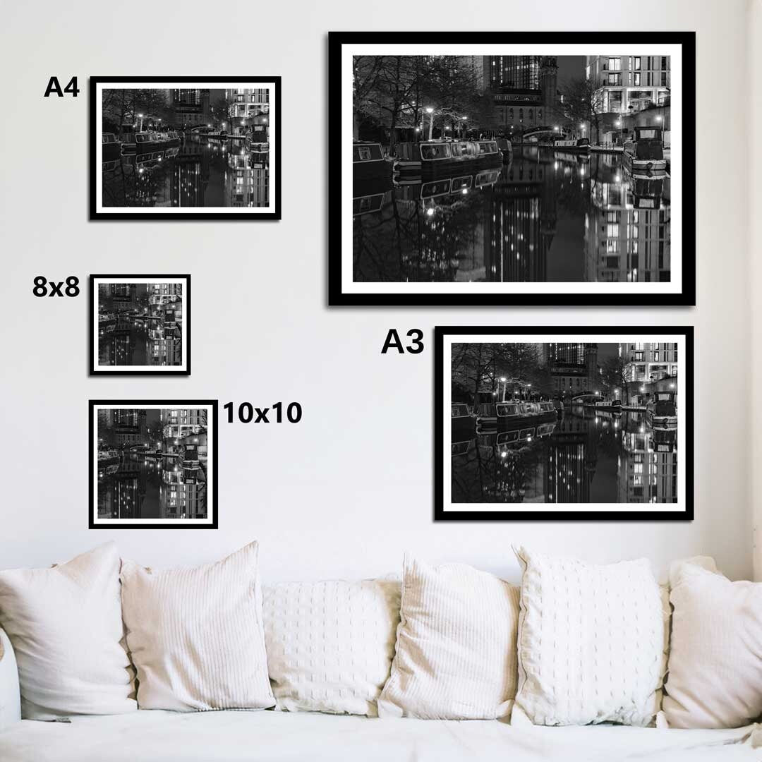 Black and White Manchester Urban Industrial Architecture Print, Contemporary Modern Photography, Unframed, Wall Decor, Living Room Art