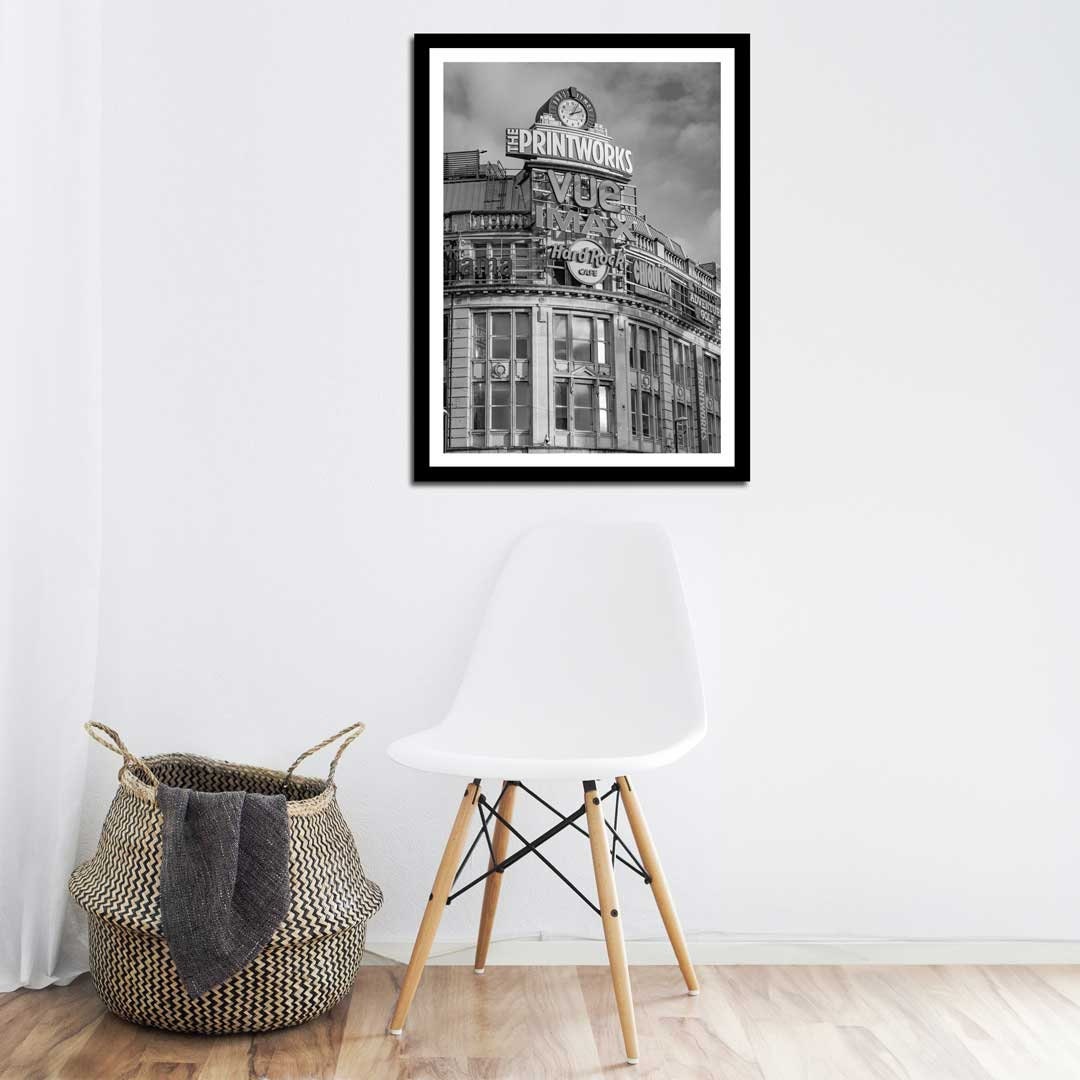 Black and White Manchester Urban Industrial Architecture Print, Contemporary Modern Photography, Printworks, Wall Decor, Living Room Art