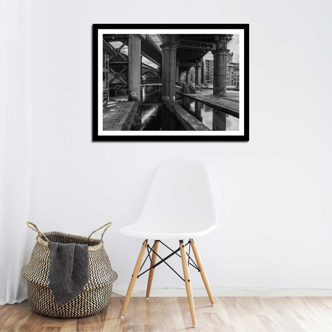 Black and White Manchester Urban Industrial Architecture Print, Contemporary Modern Photography, Print Art, Wall Decor, Living Room Art