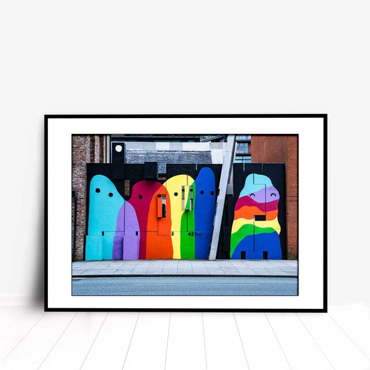 Colourful Manchester Street Photography, Abstract Fine Art Photo, Wall Art, Graffiti Art, Urban Street Photography