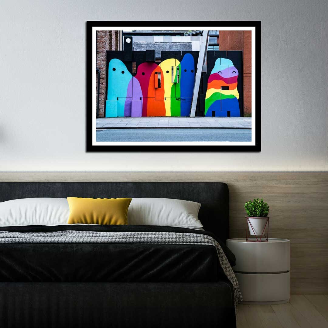 Colourful Manchester Street Photography, Abstract Fine Art Photo, Wall Art, Graffiti Art, Urban Street Photography