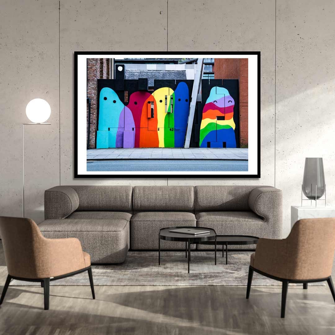 Colourful Manchester Street Photography, Abstract Fine Art Photo, Wall Art, Graffiti Art, Urban Street Photography