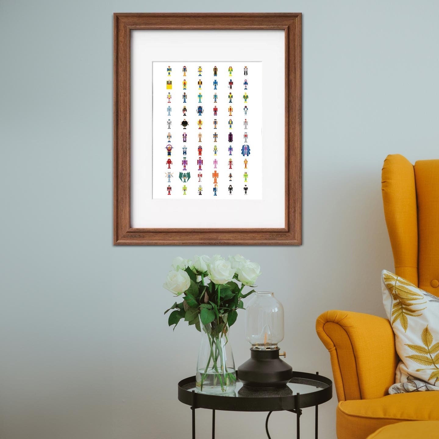 Minimalist X-men Illustration, Custom Poster Art, Marvel Superhero Printable Wall Art