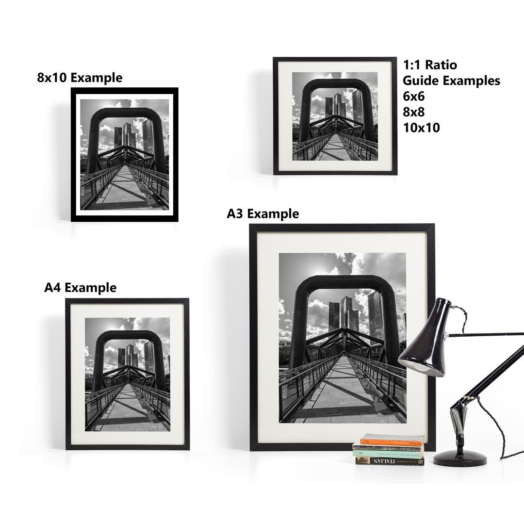 Black and White Manchester, Urban Industrial Architecture Print, Unframed, Print Art, Wall Decor, Contemporary, Modern Photography