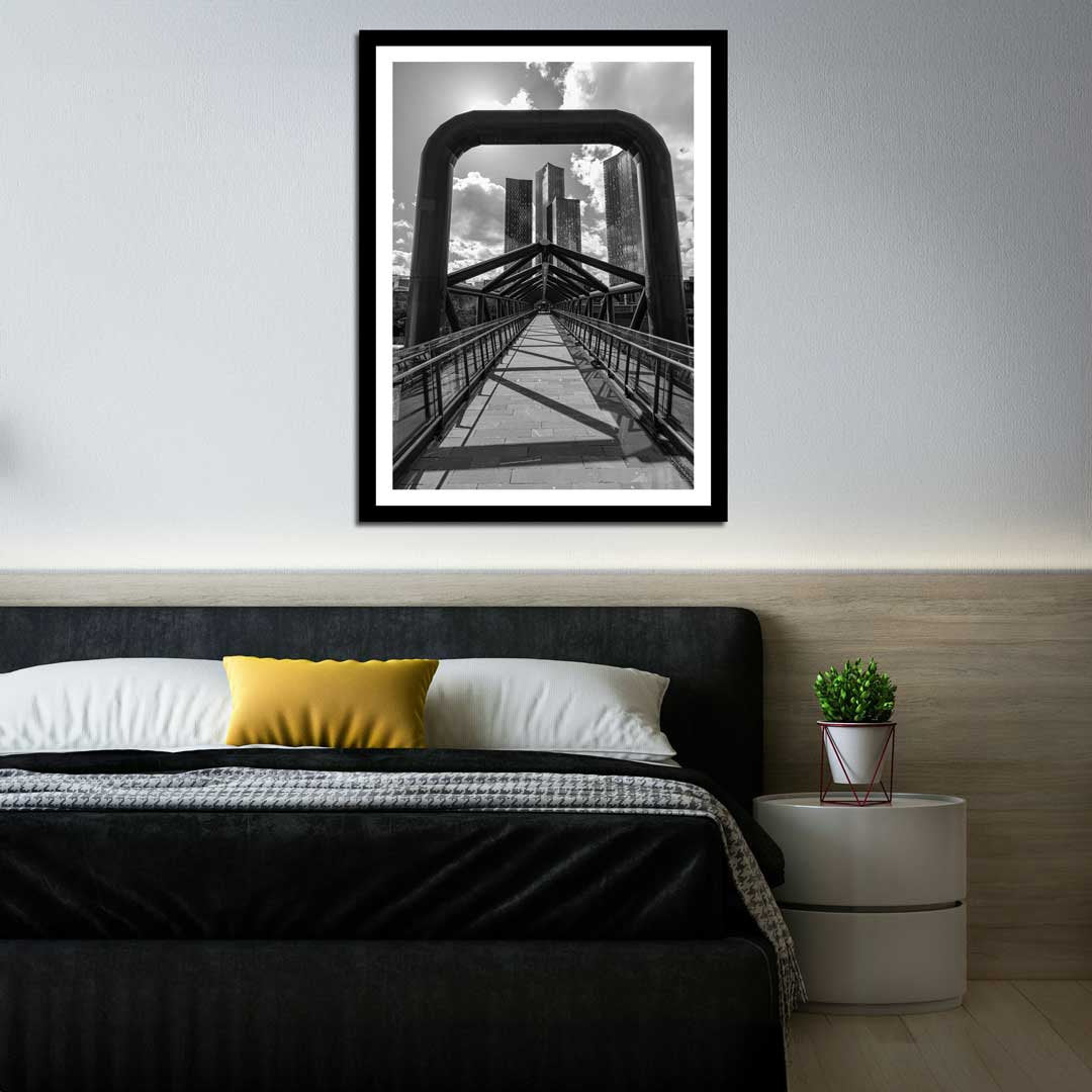 Black and White Manchester, Urban Industrial Architecture Print, Unframed, Print Art, Wall Decor, Contemporary, Modern Photography
