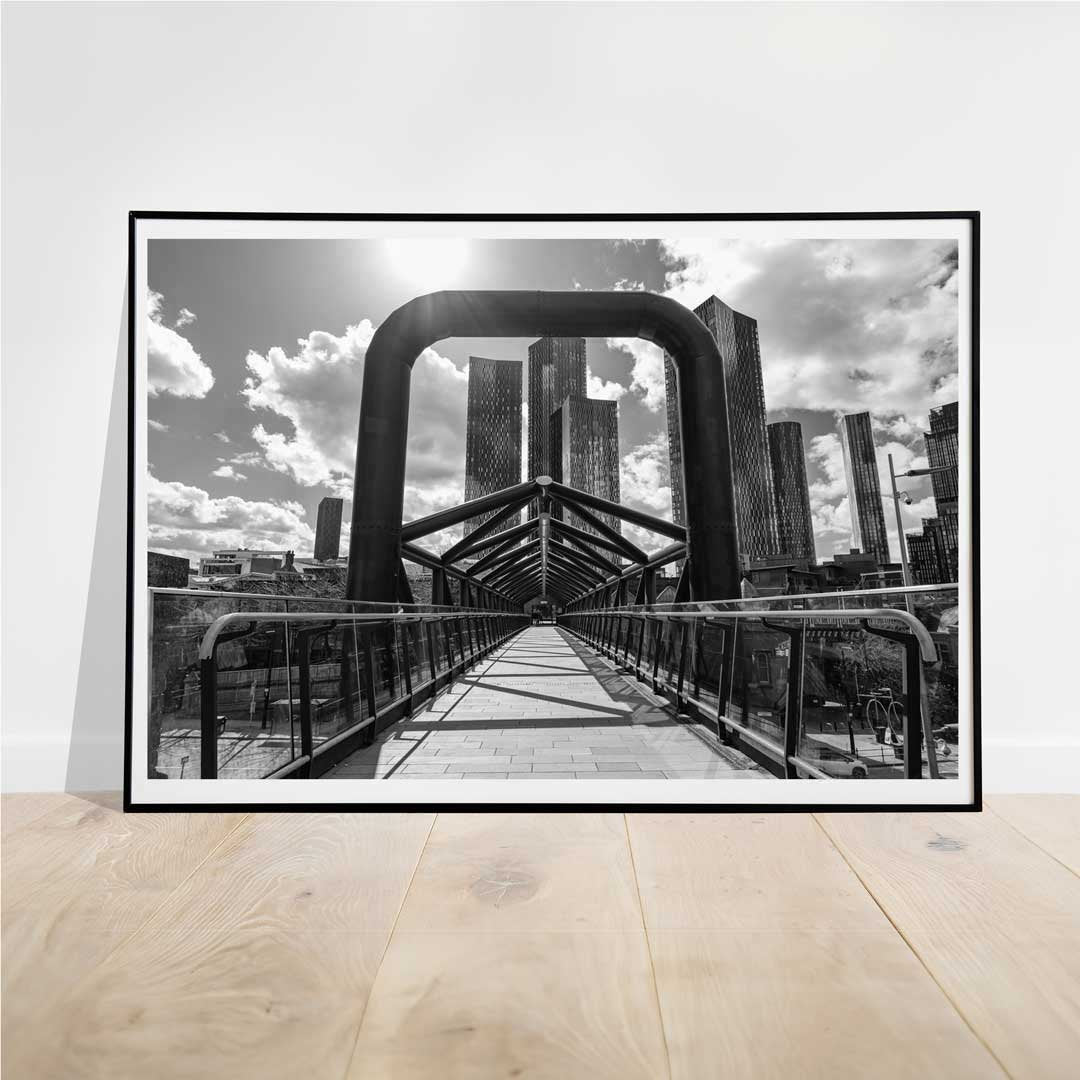 Black and White Manchester, Urban Industrial Architecture Print, Unframed, Print Art, Wall Decor, Contemporary, Modern Photography
