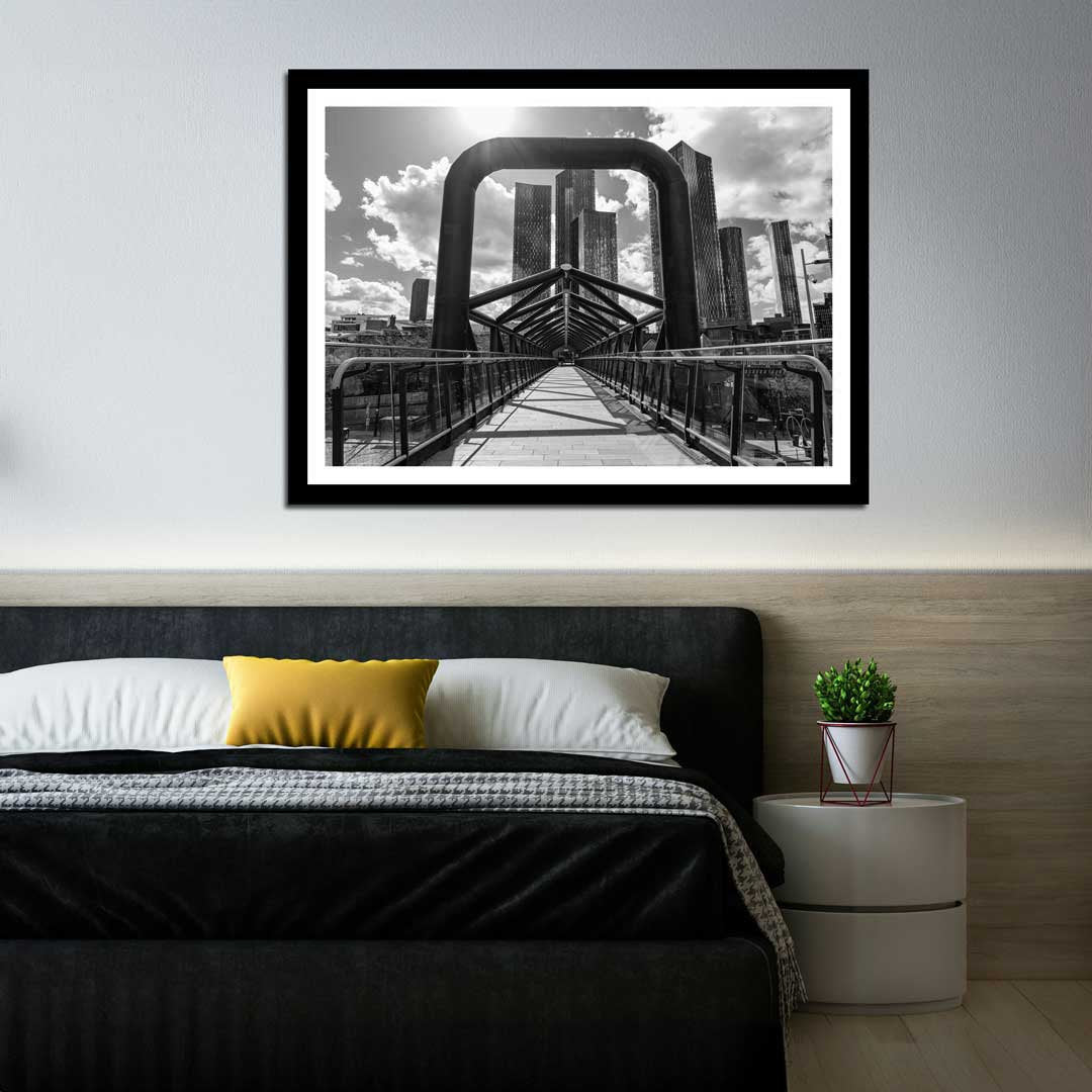 Black and White Manchester, Urban Industrial Architecture Print, Unframed, Print Art, Wall Decor, Contemporary, Modern Photography