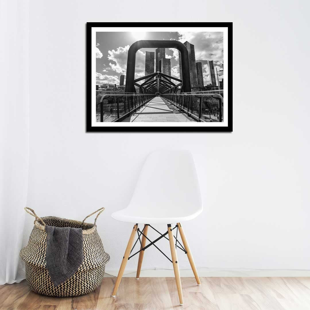 Black and White Manchester, Urban Industrial Architecture Print, Unframed, Print Art, Wall Decor, Contemporary, Modern Photography