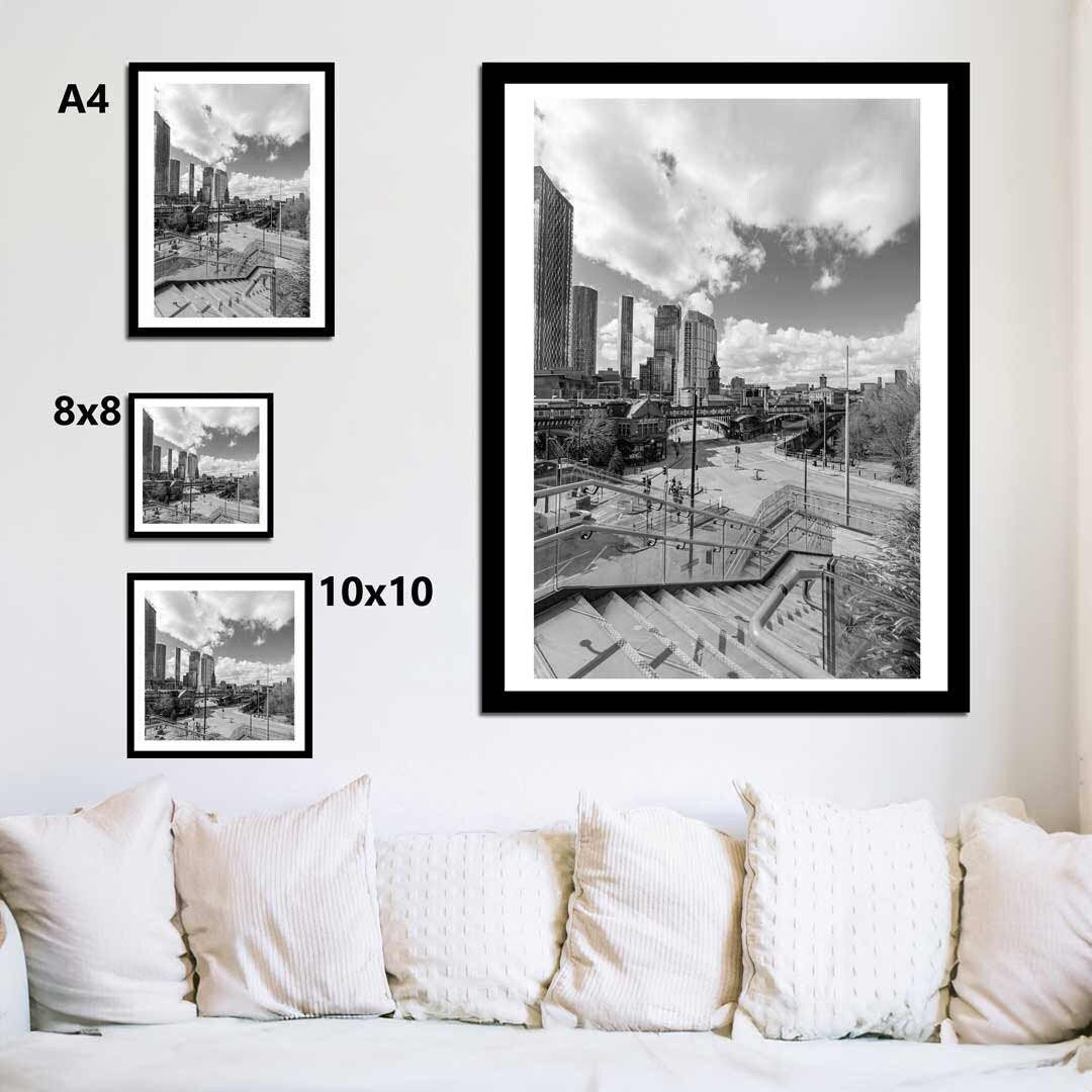 Black and White Manchester, Urban Industrial Architecture Print, Unframed, Print Art, Wall Decor, Contemporary, Modern Photography