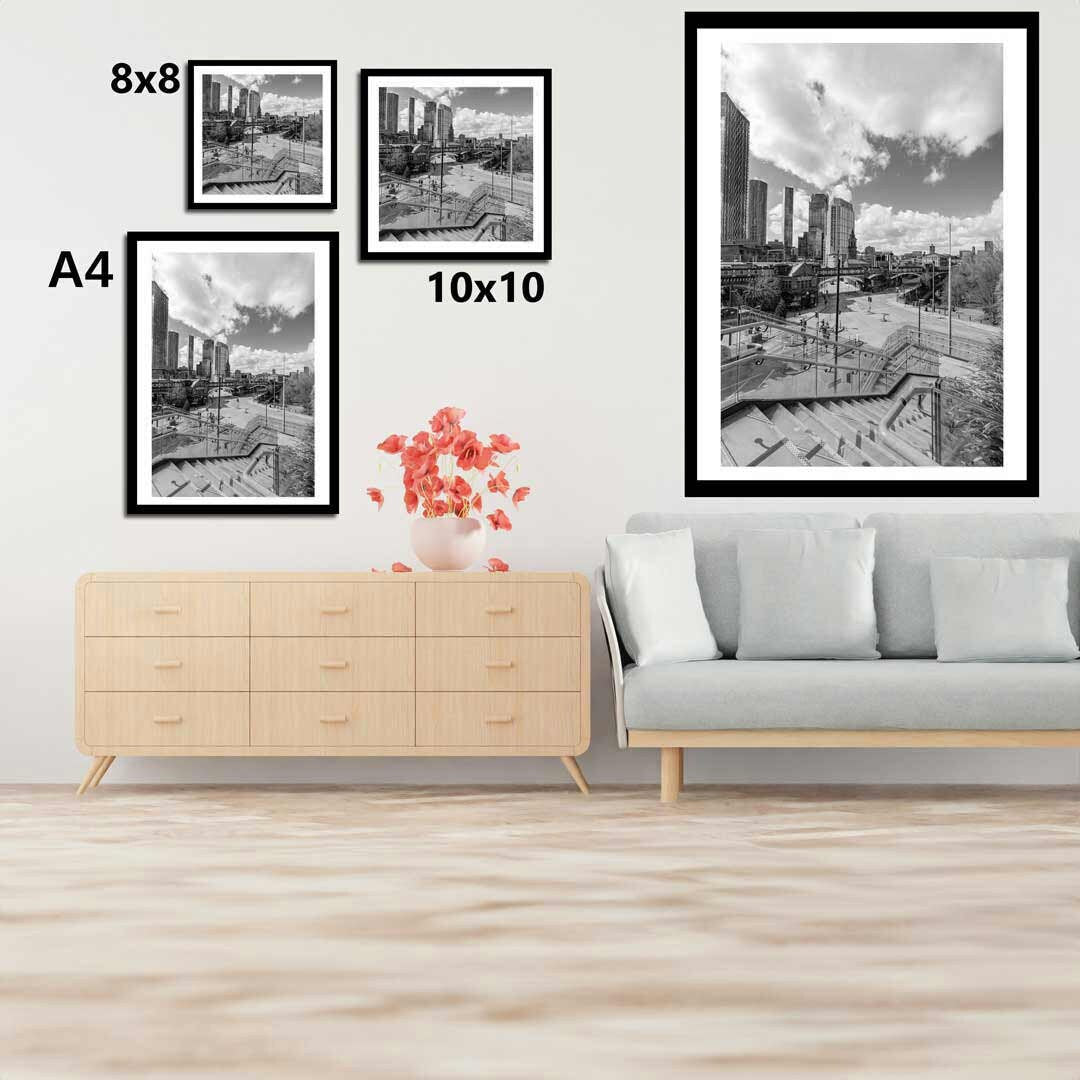 Black and White Manchester, Urban Industrial Architecture Print, Unframed, Print Art, Wall Decor, Contemporary, Modern Photography
