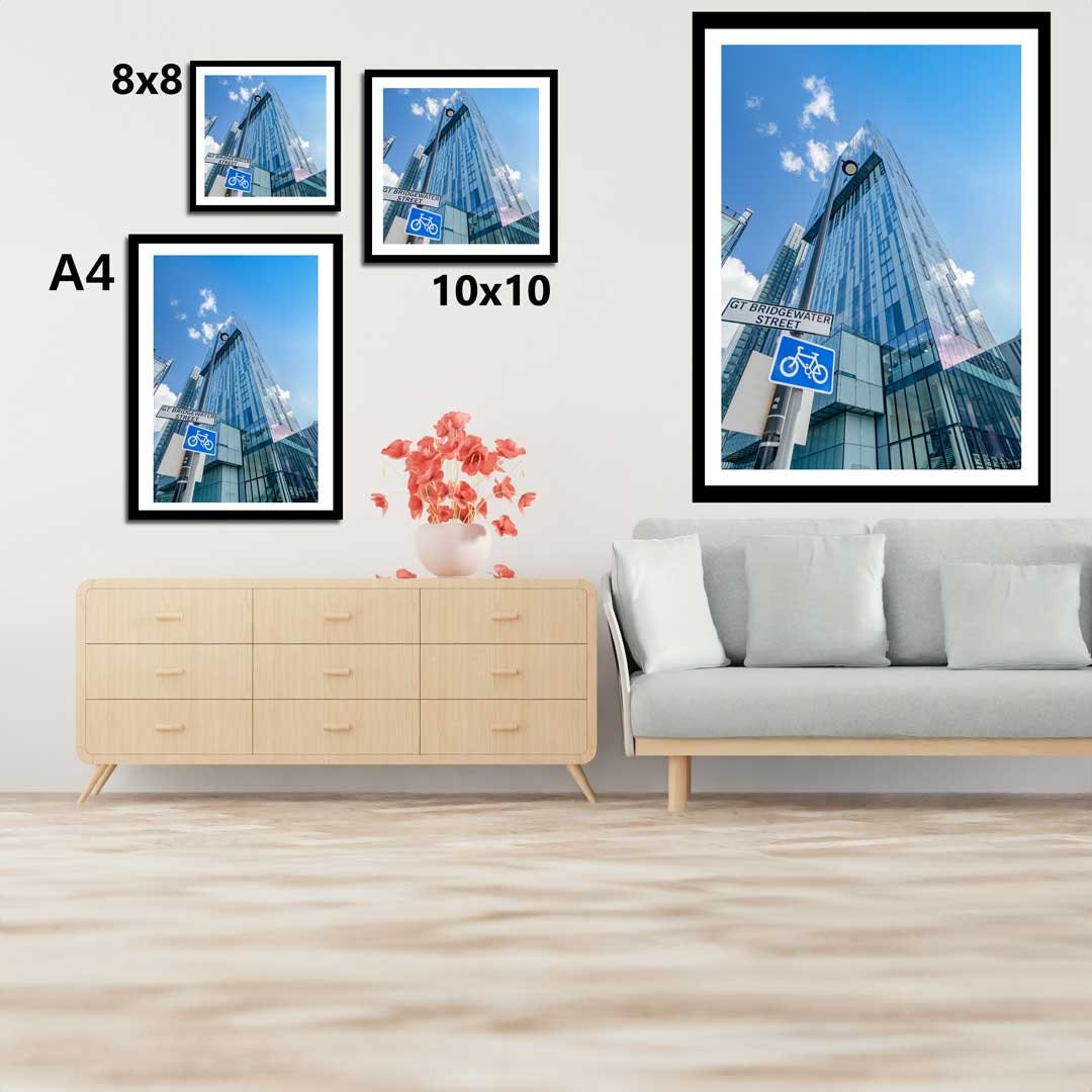 Manchester Beetham Skyscraper Tower, Urban Industrial Architecture Print, Unframed, Print Art, Wall Decor, Contemporary, Modern Photography