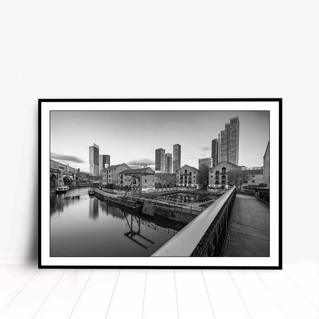 Black and White Manchester, Urban Industrial Architecture Print, Unframed, Print Art, Wall Decor, Contemporary, Modern Photography