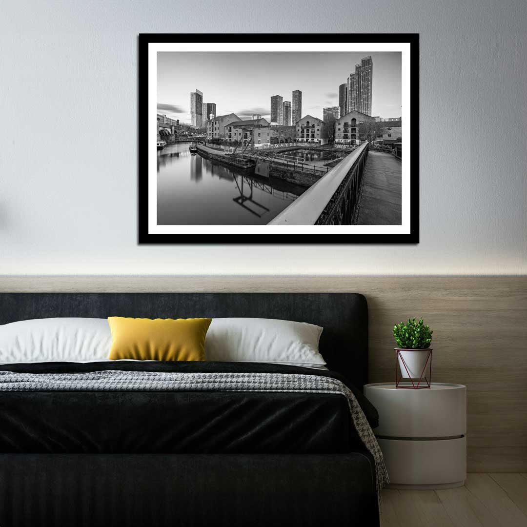 Black and White Manchester, Urban Industrial Architecture Print, Unframed, Print Art, Wall Decor, Contemporary, Modern Photography