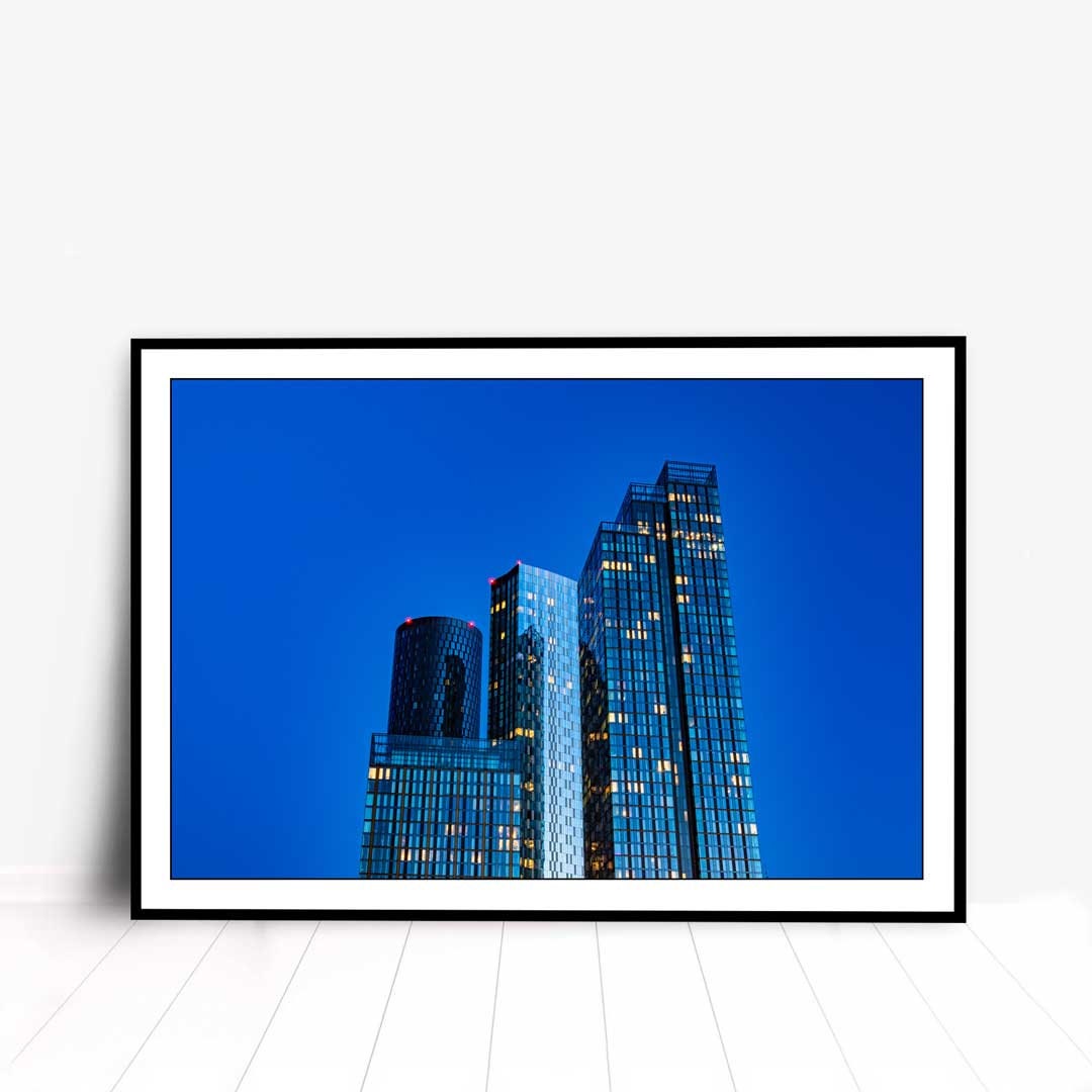 Blue Cityscape, Manchester Contemporary Modern Photography, Urban Industrial Architecture Print, Unframed, Print Art, Wall Decor,