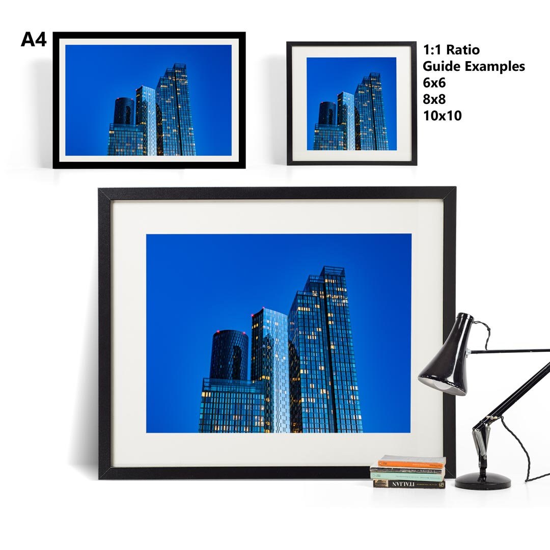 Blue Cityscape, Manchester Contemporary Modern Photography, Urban Industrial Architecture Print, Unframed, Print Art, Wall Decor,