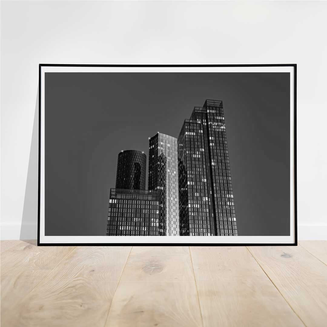 Black and White Cityscape, Manchester Contemporary Modern Photography, Urban Industrial Architecture Print, Unframed, Print Art, Wall Decor,