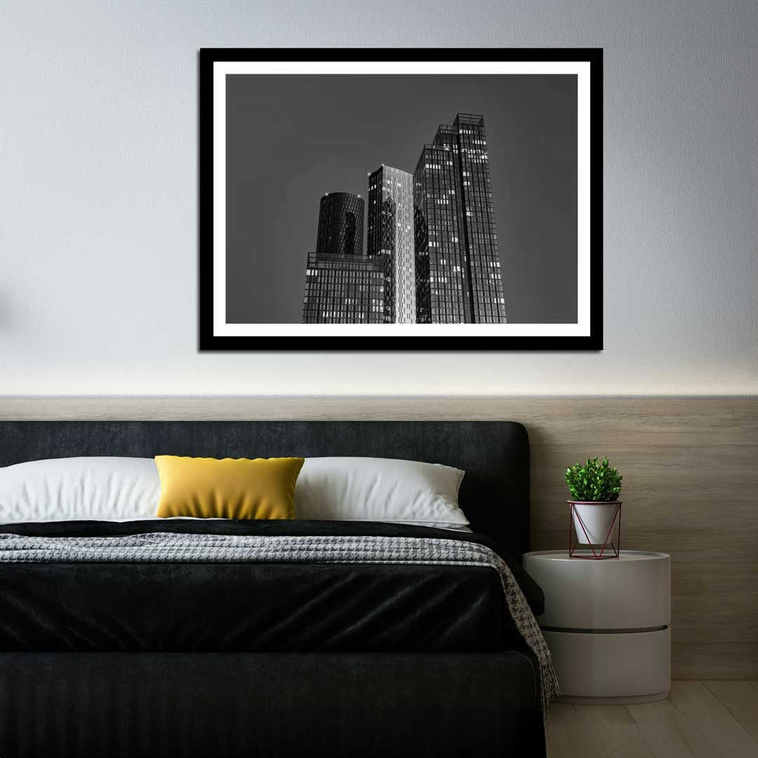 Black and White Cityscape, Manchester Contemporary Modern Photography, Urban Industrial Architecture Print, Unframed, Print Art, Wall Decor,