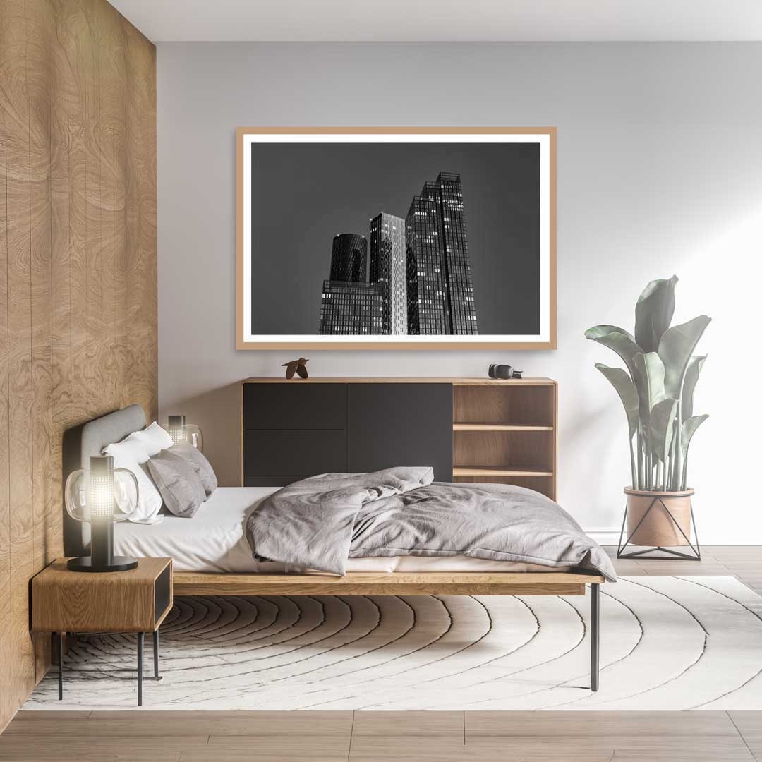 Black and White Cityscape, Manchester Contemporary Modern Photography, Urban Industrial Architecture Print, Unframed, Print Art, Wall Decor,
