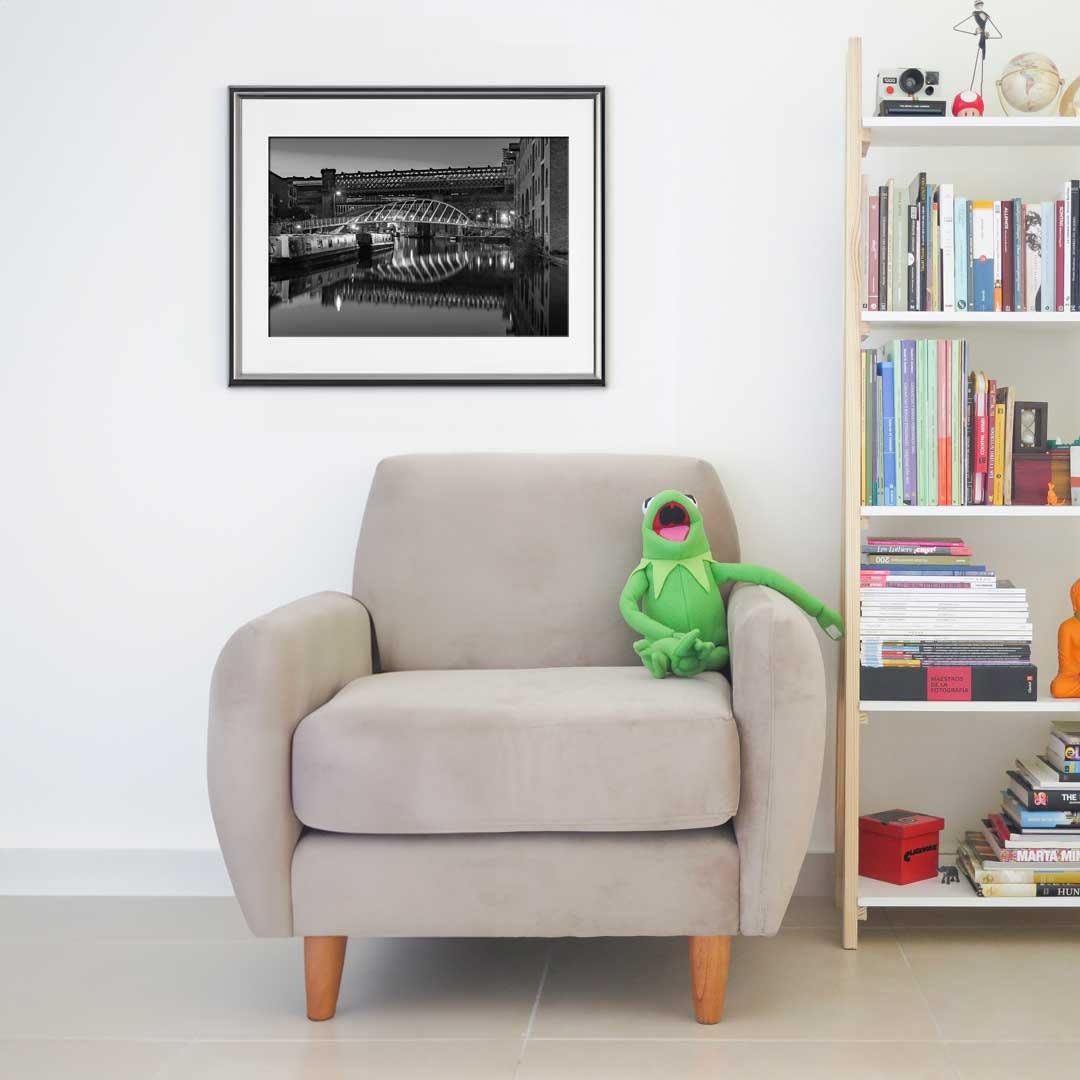 Black and White Cityscape, Manchester Contemporary Modern Photography, Urban Industrial Architecture Print, Unframed, Print Art, Wall Decor