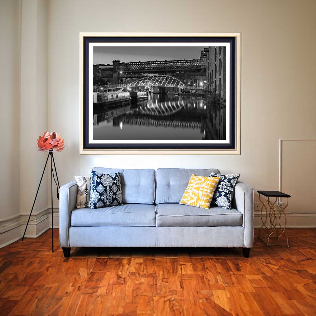 Black and White Cityscape, Manchester Contemporary Modern Photography, Urban Industrial Architecture Print, Unframed, Print Art, Wall Decor