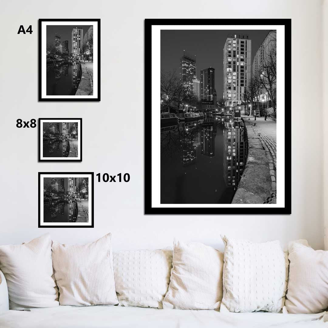 Black and White Manchester Urban Industrial Architecture Print, Contemporary Modern Photography, Unframed, Print Art, Living Room Art