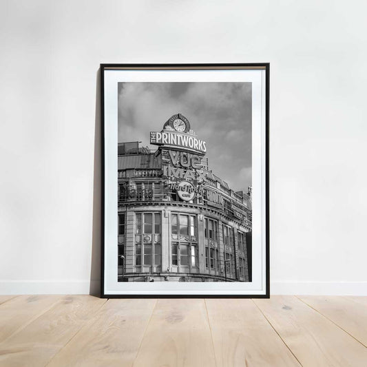 Black and White Manchester Urban Industrial Architecture Print, Contemporary Modern Photography, Printworks, Wall Decor, Living Room Art