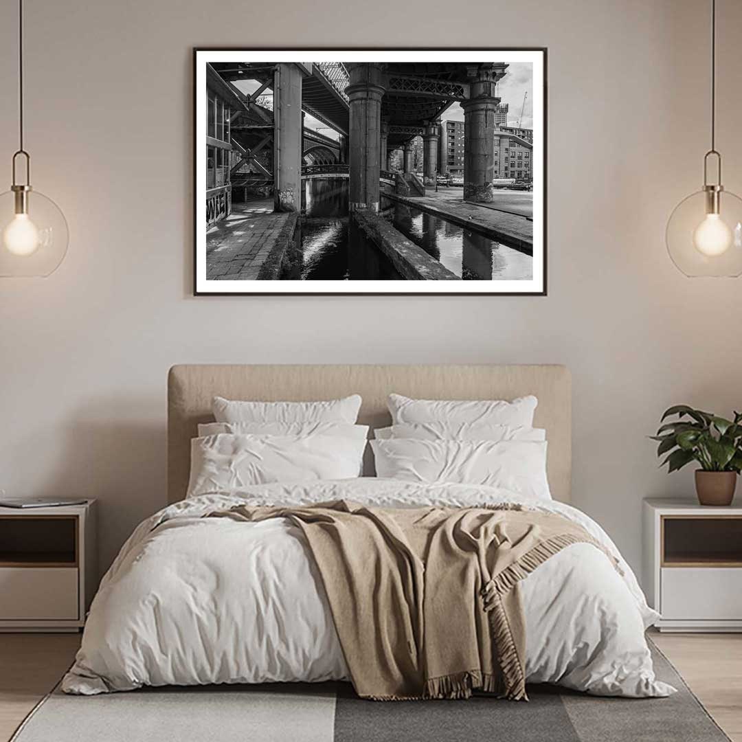 Black and White Manchester Urban Industrial Architecture Print, Contemporary Modern Photography, Print Art, Wall Decor, Living Room Art